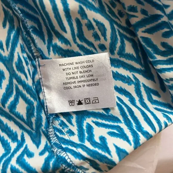 Coolibar Turquoise and White Cover Up/Dress/Kimono UPF 50+. Large - Picture 4 of 8